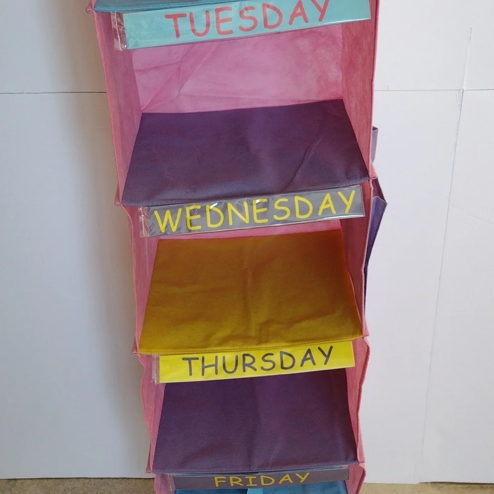 Weekly Hanging Closet Organizers for Kids Weekday Kids‎ Clothes